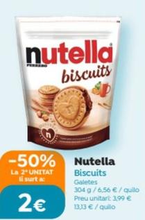 Oferta de Nutella - Biscuits Galetes por 3,99€ en SPAR Fragadis