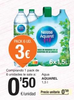 Oferta de Agua por 0,5€ en SPAR Fragadis