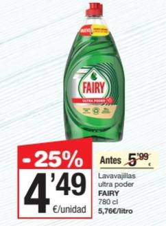 Oferta de Detergente lavavajillas por 4,49€ en SPAR Fragadis