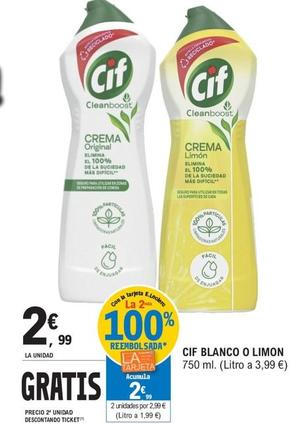 Oferta de Cif - Blanco O Limon por 2,99€ en E.Leclerc