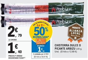 Oferta de Abrizu - Chistorra Dulce o Piccante  por 2,79€ en E.Leclerc