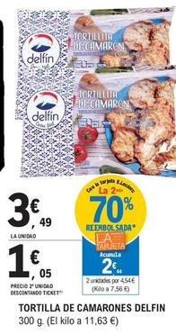 Oferta de Delfín - Tortilla De Camarones por 3,49€ en E.Leclerc