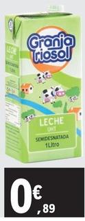 Oferta de Granja riosol - Leche Desnatada por 0,89€ en E.Leclerc
