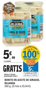 Oferta de Bujanda - Bonito En Aceite De Girasol por 5,99€ en E.Leclerc