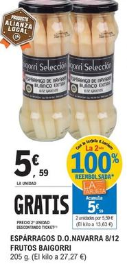 Oferta de Baigorri - Esparragos D.o. Navarra 8/12 Frutos por 5,59€ en E.Leclerc