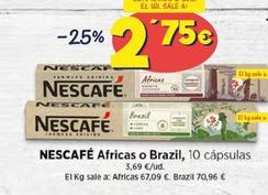 Oferta de Nescafé - Africas O Brazil por 3,69€ en Ahorramas