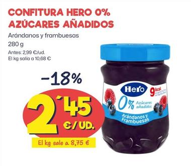 Oferta de Hero - Confitura 0% Azucares Anadidos por 2,45€ en Ahorramas