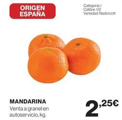 Oferta de Mandarina por 2,25€ en El Corte Inglés