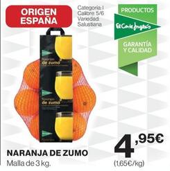 Oferta de Naranja De Zumo por 4,95€ en El Corte Inglés