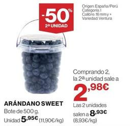 Oferta de Arandano Sweet por 5,95€ en El Corte Inglés