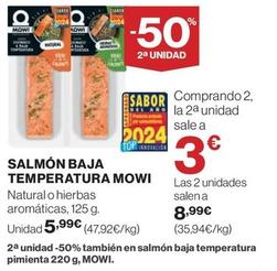 Oferta de Mowi - Salmón Baja Temperatura  por 5,99€ en El Corte Inglés