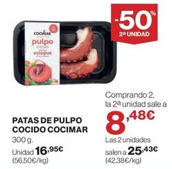 Oferta de Cocimar - Patas De Pulpo Cocido por 16,95€ en El Corte Inglés