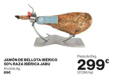 Oferta de Jabu - Jamon De Bellota Iberico 50% Raza Iberica por 299€ en El Corte Inglés