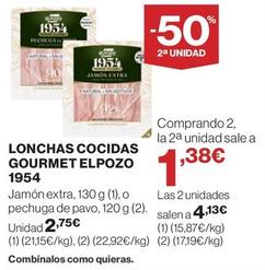 Oferta de Elpozo - Lonchas Cocidas Gourmet 1954 por 2,75€ en El Corte Inglés