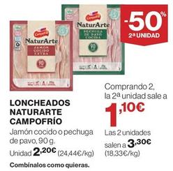 Oferta de Campofrío - Loncheados Naturarte por 2,2€ en El Corte Inglés