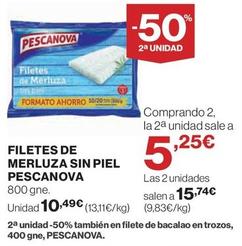 Oferta de Pescanova - Filetes De Merluza Sin Piel por 10,49€ en El Corte Inglés