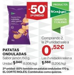 Oferta de Patatas Onduladas por 1,04€ en El Corte Inglés