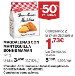 Oferta de Bonne Maman - Magdalenas Con Mantequilla por 3,45€ en El Corte Inglés