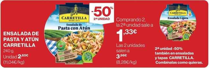 Oferta de Carretilla - Ensalada De Pasta Y Atun  por 2,65€ en El Corte Inglés