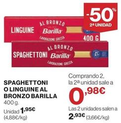 Oferta de Barilla - Spaghettoni O Linguine Al Bronzo por 1,95€ en El Corte Inglés