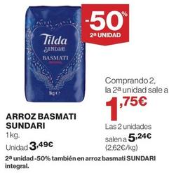 Oferta de Sundari - Arroz Basmati por 3,49€ en El Corte Inglés