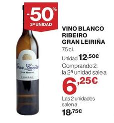 Oferta de Gran Leiriña - Vino Blanco Ribeiro por 12,5€ en El Corte Inglés