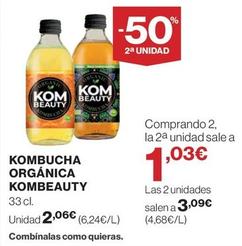 Oferta de Kombeauty - Kombucha Orgánica por 2,06€ en El Corte Inglés