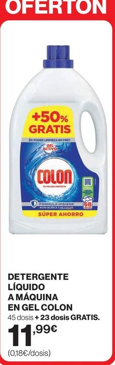 Oferta de Colon - Detergente Líquido A Máquina En Gel por 11,99€ en El Corte Inglés