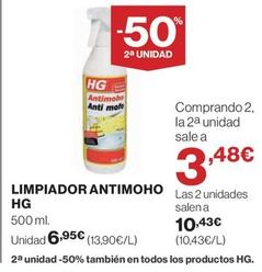 Oferta de Hg - Limpiador Antimoho por 6,95€ en El Corte Inglés