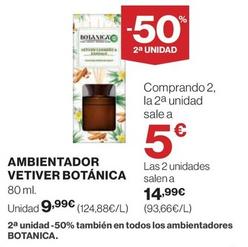 Oferta de Botanica - Ambientador Vetiver por 9,99€ en El Corte Inglés