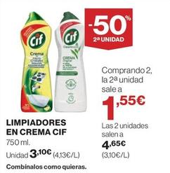 Oferta de Cif - Limpiadores En Crema por 3,1€ en El Corte Inglés