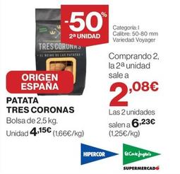 Oferta de Tres Coronas - Patata  por 4,15€ en El Corte Inglés