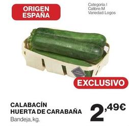 Oferta de Huerta De Carabaña - Calabacín  por 2,49€ en El Corte Inglés