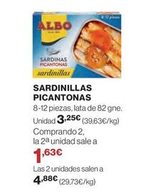 Oferta de Albo - Sardinillas Picantonas por 3,25€ en El Corte Inglés