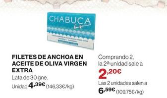Oferta de Chabuca - Filetes De Anchoa En Aceite De Oliva Virgen Extra por 4,39€ en El Corte Inglés