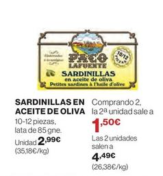 Oferta de Paco Lafuente - Sardinillas En Aceite De Oliva por 2,99€ en El Corte Inglés
