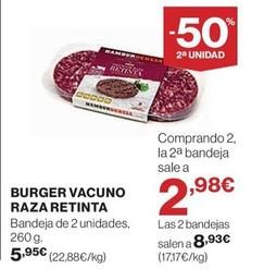 Oferta de Hamburdehesa - Burger Vacuno Raza Retinta por 5,95€ en El Corte Inglés