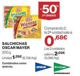 Oferta de Oscar Mayer - Salchichas por 1,35€ en El Corte Inglés