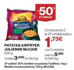 Oferta de Mccain - Patatas Airfryer Julienne por 3,45€ en El Corte Inglés