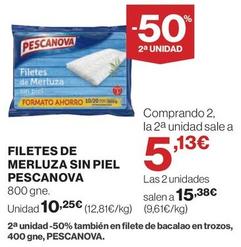 Oferta de Pescanova - Filetes De Merluza Sin Piel por 10,25€ en El Corte Inglés