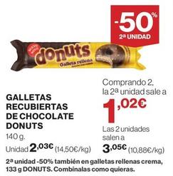 Oferta de Donuts - Galletas Recubiertas De Chocolate por 2,03€ en El Corte Inglés