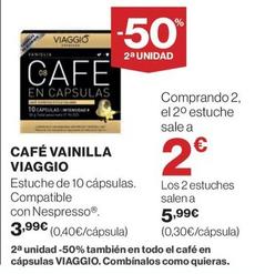 Oferta de Viaggio - Cafe Vainilla por 3,99€ en El Corte Inglés