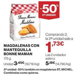 Oferta de Bonne Maman - Magdalenas Con Mantequilla por 3,45€ en El Corte Inglés