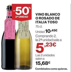 Oferta de Toso - Vino Blanco O Rosado De Italia  por 10,45€ en El Corte Inglés