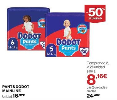Oferta de Dodot - Pants Mainline por 16,32€ en El Corte Inglés