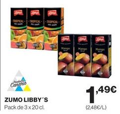 Oferta de Libby's - Zumo por 1,49€ en El Corte Inglés