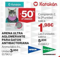 Oferta de Katakán - Arena Ultra Aglomerante Para Gatos Antibacteriana por 3,95€ en El Corte Inglés