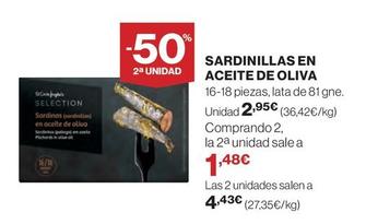 Oferta de Sardinillas En Aceite De Oliva por 2,95€ en El Corte Inglés