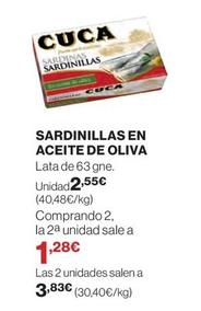 Oferta de Cuca - Sardinillas En Aceite De Oliva por 2,55€ en El Corte Inglés