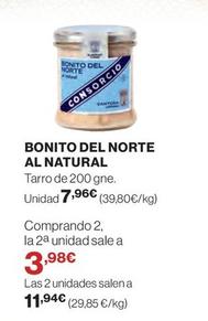 Oferta de Consorcio - Bonito Del Norte Al Natural por 7,96€ en El Corte Inglés